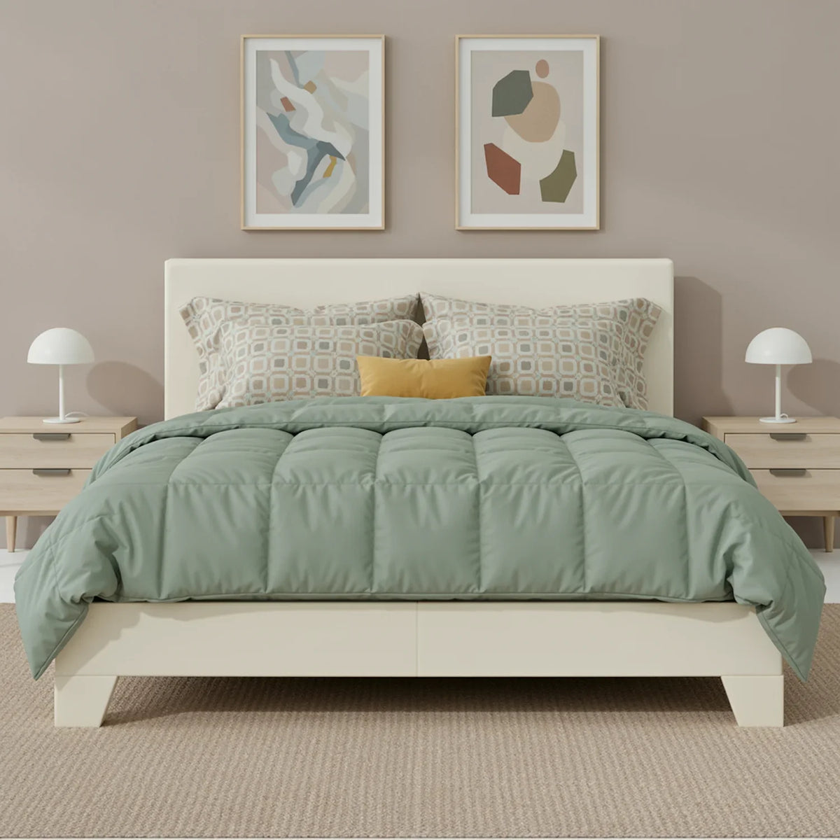 Upholstered Platform Bed with Adjustable Headboard, Modern Design, Noise-Free, No Box Spring Needed, Full/Queen/King