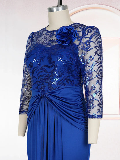 Plus Size African Party Dresses for Women Dashiki Sequin Sexy Bodycon Long Dress Elegant Turkey Muslim Wedding Evening Gown