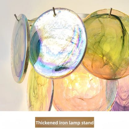 Elegant Murano Glass Wall Lamp - Handmade French Style Dimmable LED with Colorful Design