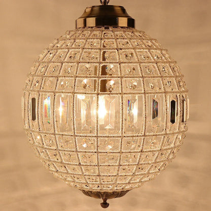 Vintage Crystal Chandelier - Luxurious Retro Orb Design with Exquisite Glass Crystals