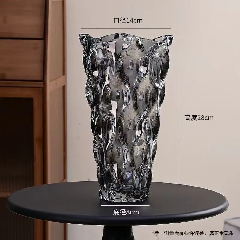 Luxury Crystal Vase With Footed Design - Elegant Tabletop Decor in 13 Stunning Variants