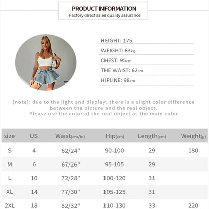Women Denim Shorts Jeans Summer Beach Clothing Feminino Wide Leg Loose Short Femme Pantalones Cortos Ropa Mujer Fashion Clothes