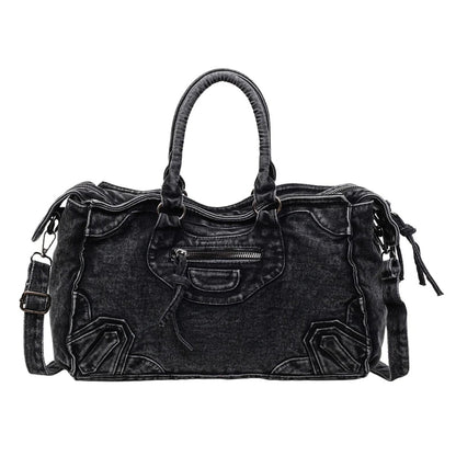 Large Capacity Women Denim Handbags Tote Bags High Quality Ladies Solid Shoulder Messenger Bags Casual Female Big Crossbody Bags