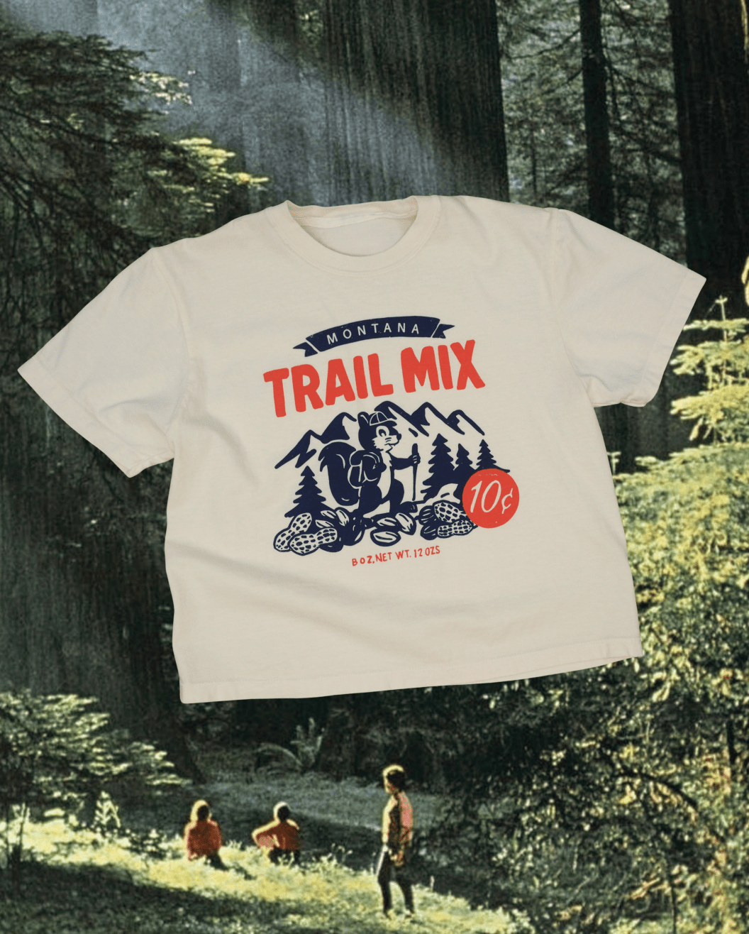 "Montana Trail Mix" Crop Tee