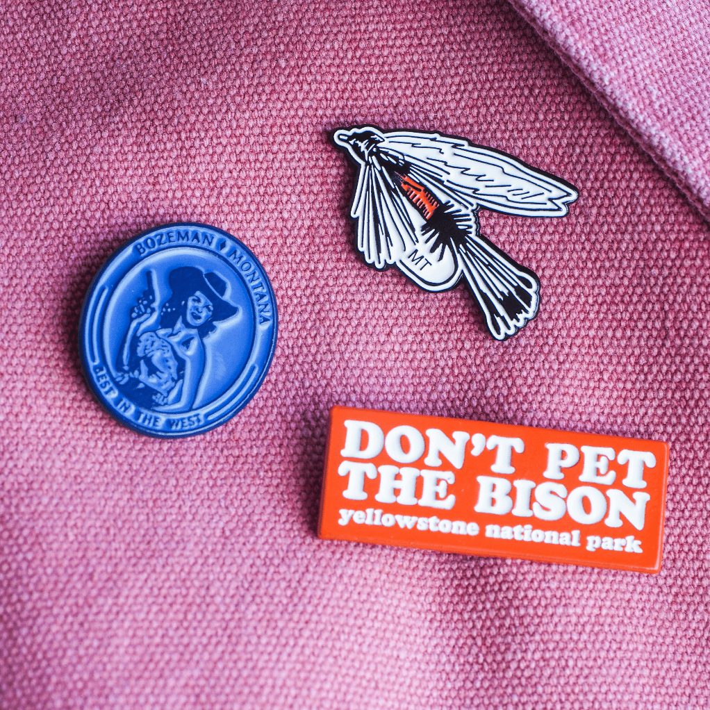 "Don't Pet the Bison" Pin