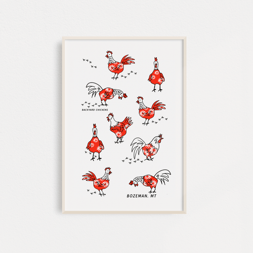 "Backyard Chicken" Poster