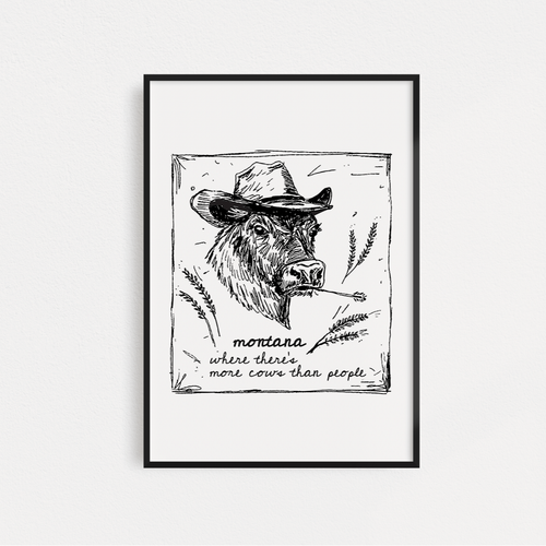 "Montana Cows" Poster