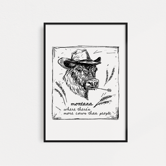 "Montana Cows" Poster