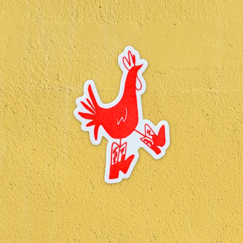 "Cowboy Chicken" Sticker