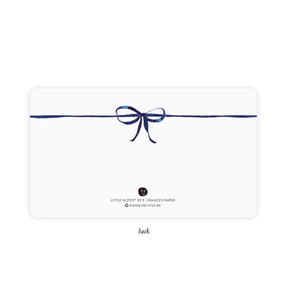 Navy Bow Little Notes