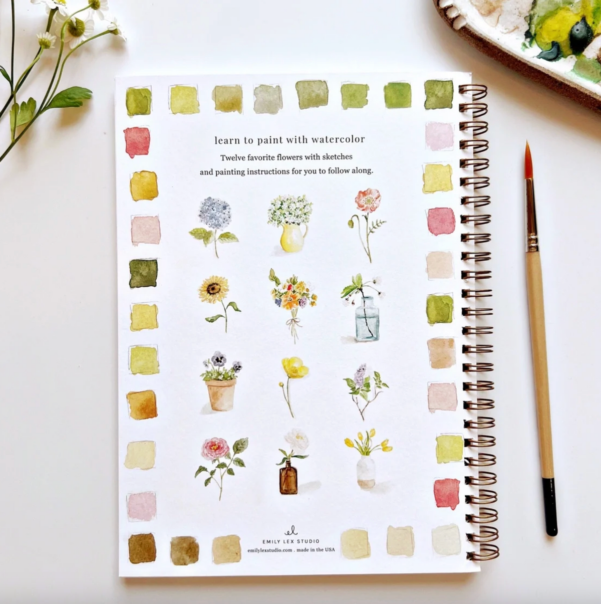 Emily Lex Studio Flowers Watercolor Workbook