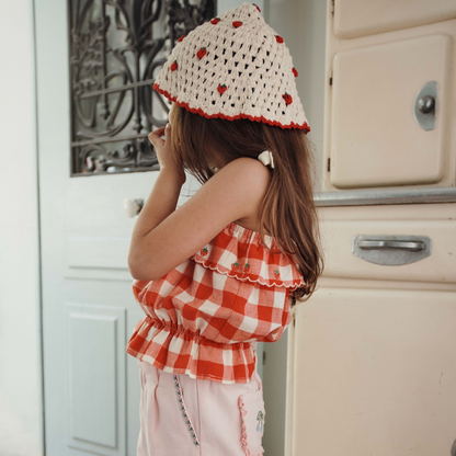 BRODEE CARREAU BLOSUE - VICHY RED