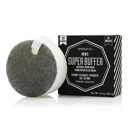 Spongellé Men's Buffer with Black Scrubber - Super