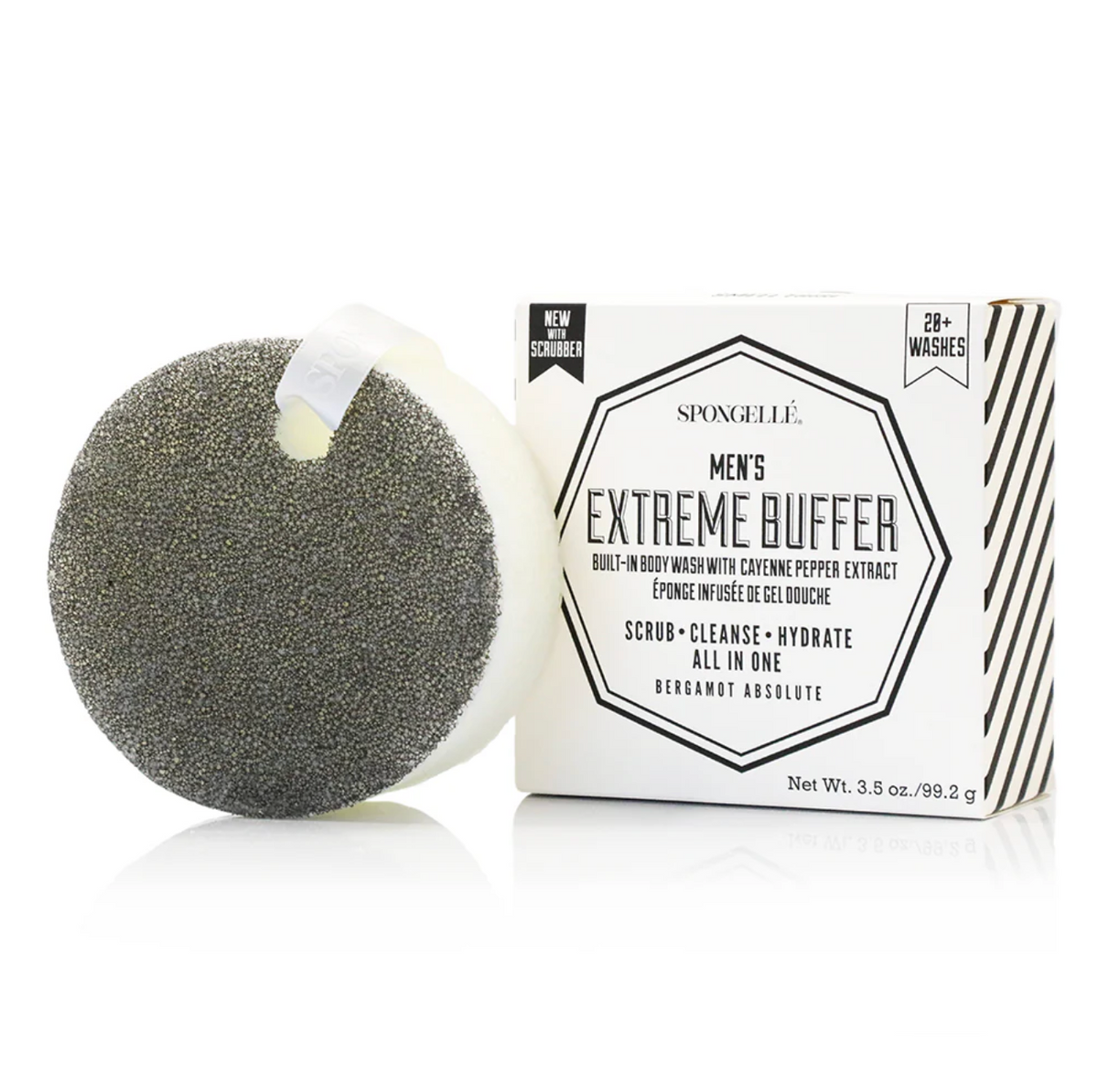 Spongellé Men's Buffer with Black Scrubber - Extreme