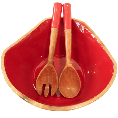 Red Montauk Bowl Set
