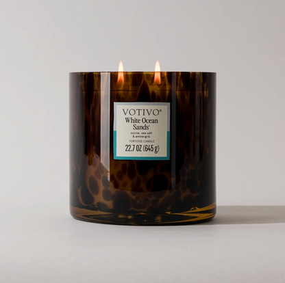 Votivo White Ocean Sands Tortoise Candle
