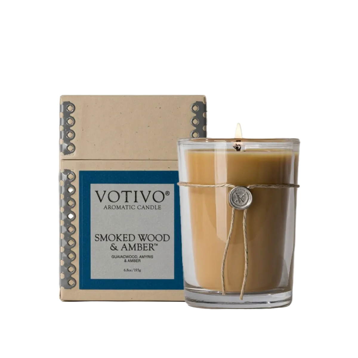 Votivo Smoked Wood & Amber Aromatic Candle