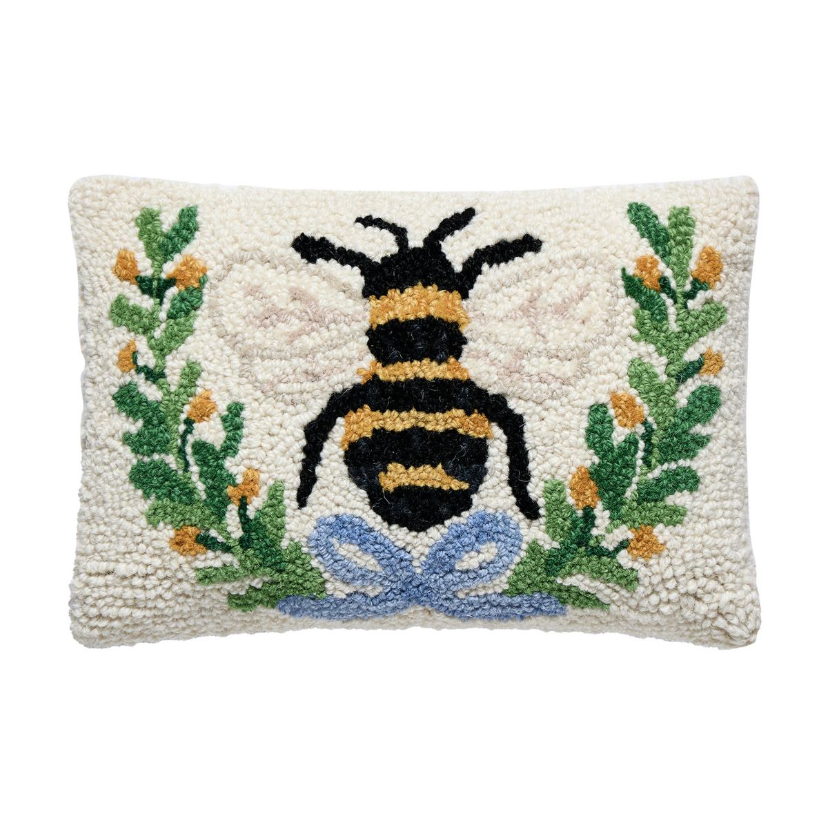Bee in a Wreath Hook Pillow