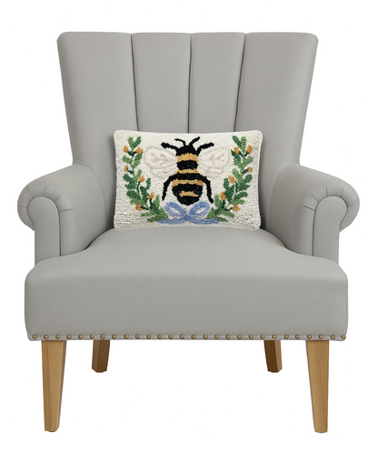 Bee in a Wreath Hook Pillow