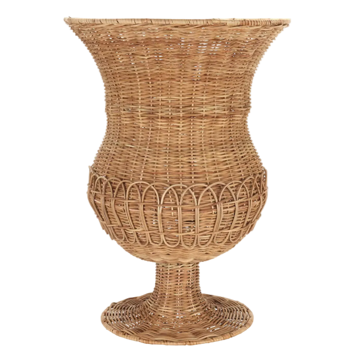 Large Rattan Pedestal Basket