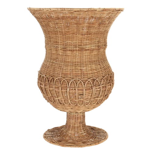Large Rattan Pedestal Basket