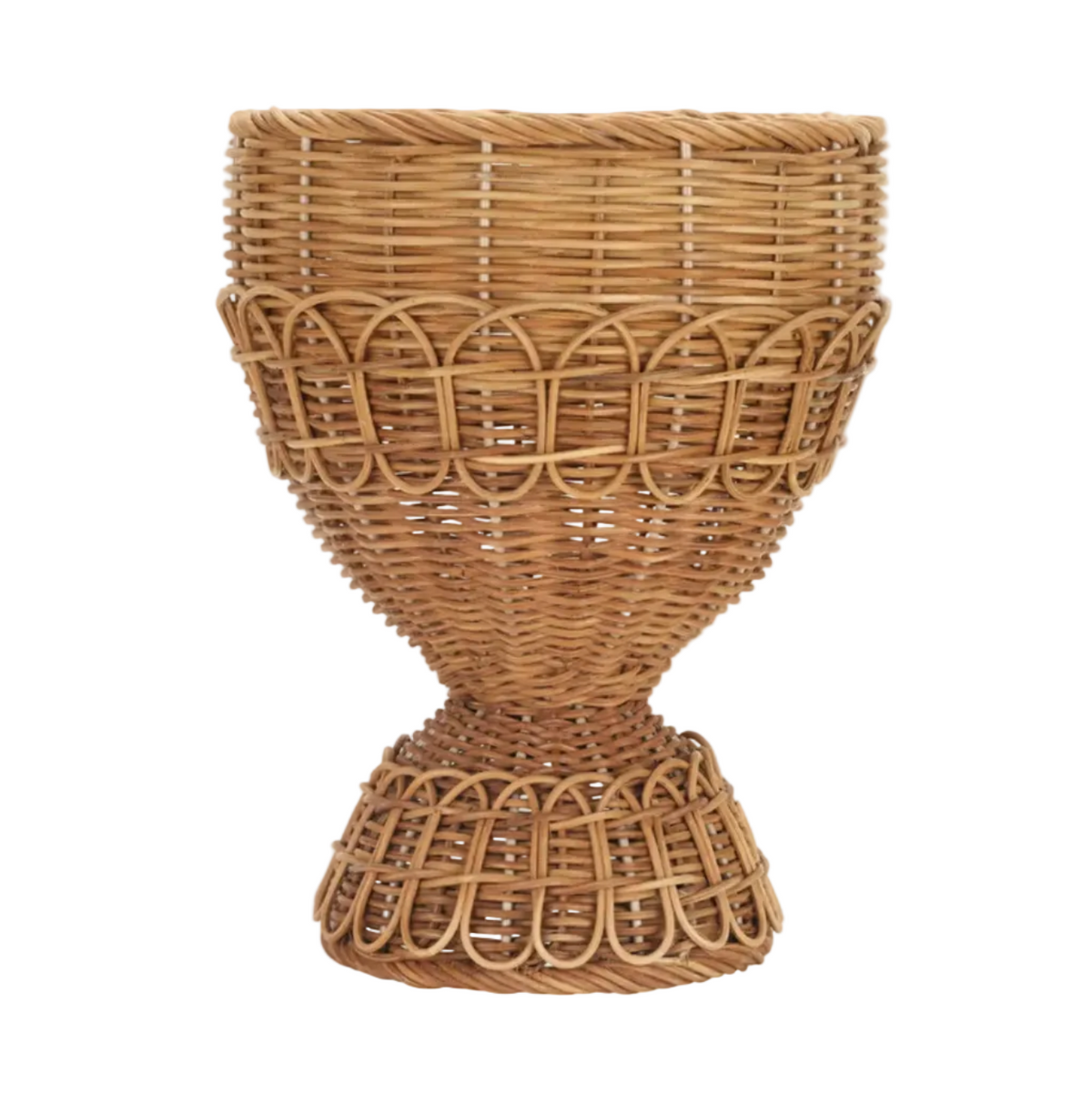 Small Rattan Pedestal Basket