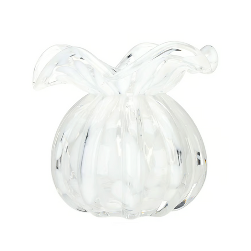 White Calico Tulip Vase