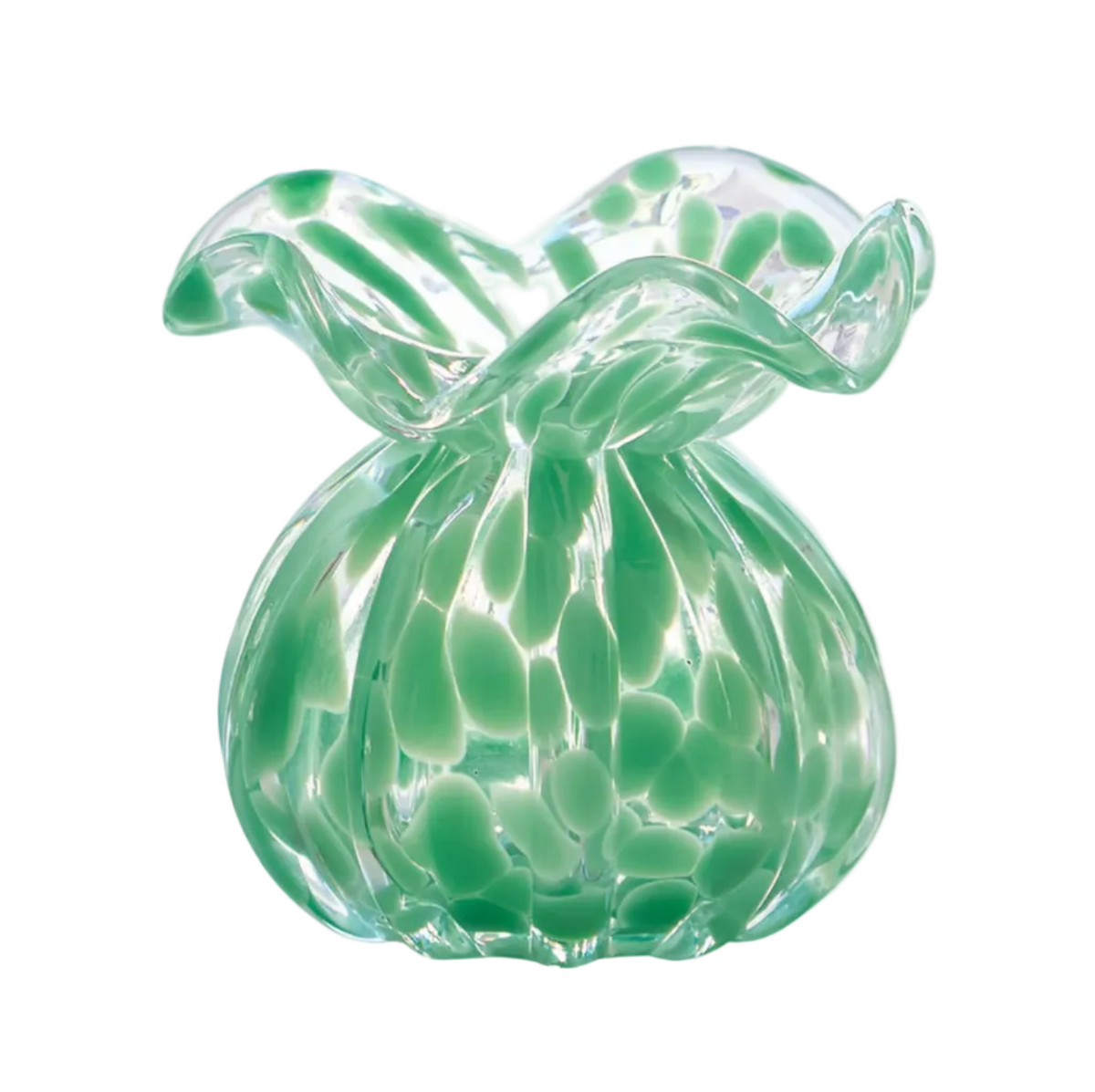 Green Calico Tulip Vase