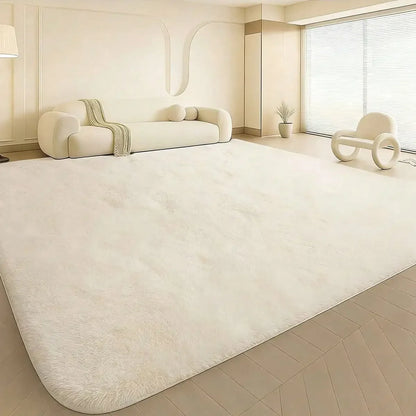 Fluffy Shag Area Rug - Abstract Tie-Dye Design with Non-Slip Backing for Cozy Comfort