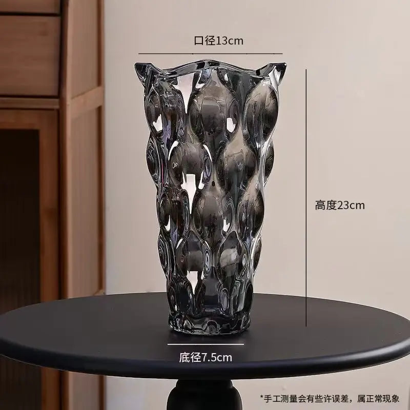 Luxury Crystal Vase With Footed Design - Elegant Tabletop Decor in 13 Stunning Variants