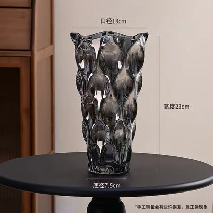 Luxury Crystal Vase With Footed Design - Elegant Tabletop Decor in 13 Stunning Variants