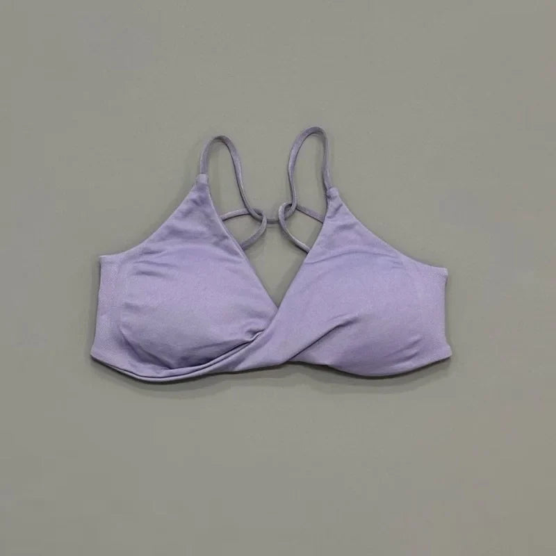 HISTELLO Vision Sports Bra Women Yoga Underwear Gym Running Exercise Backless Bra High Support Active Wear Fitness Workout Top