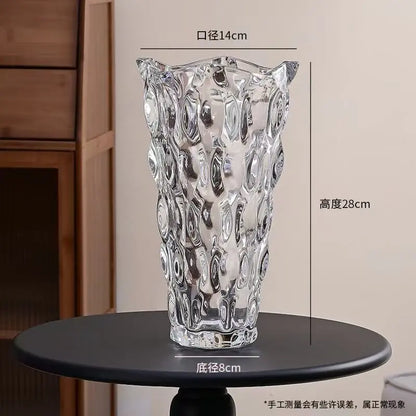 Luxury Crystal Vase With Footed Design - Elegant Tabletop Decor in 13 Stunning Variants