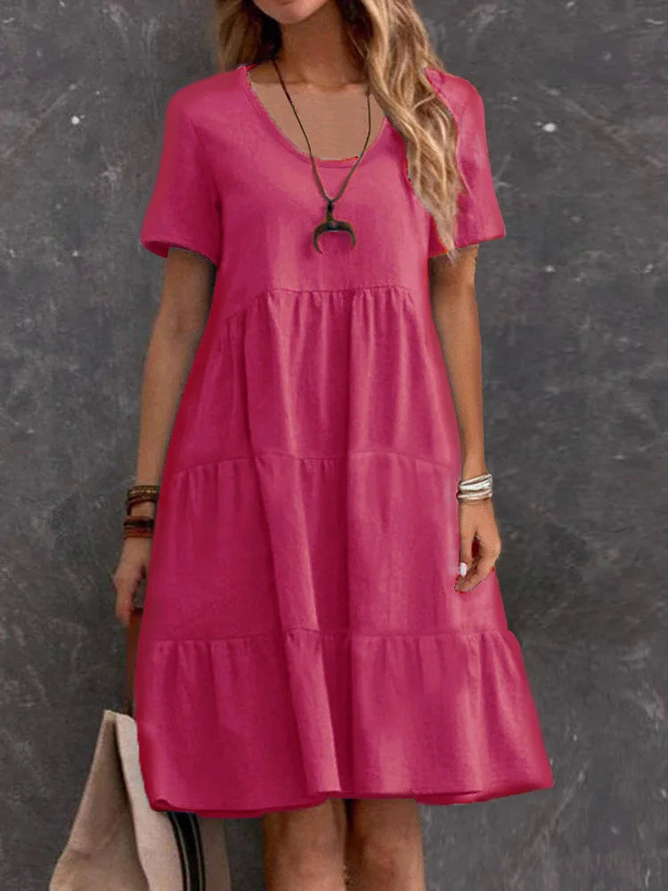 Summer New Women's Casual Dresses  Women Elegant Vestidos Midi  Kadın Elbisesi Yazlık Платье Летнее Женское Robe