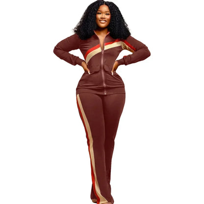 Tracksuit Women Pants Set Two Piece Set Autumn Winter Zipper Jacket Tops Suits Jogging Vintage Patchwork Outfits Y2k Streetwear