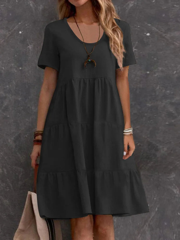 Summer New Women's Casual Dresses  Women Elegant Vestidos Midi  Kadın Elbisesi Yazlık Платье Летнее Женское Robe