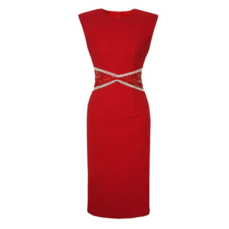 Shiny Diamonds Sequins Dresses for Women Elegant  High Waist Engagement Dress  Robe Female Party Vestidos