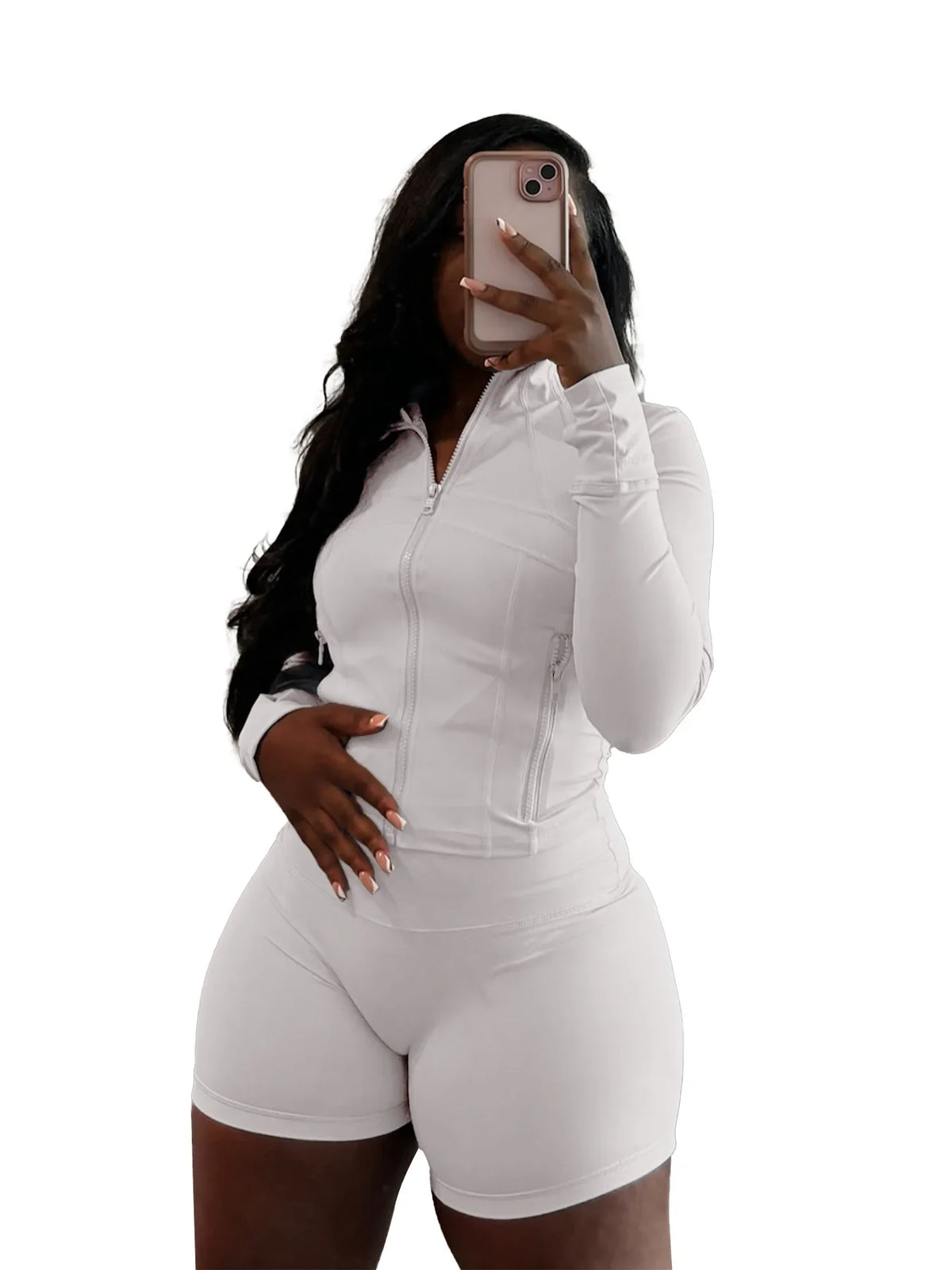 Fall Siold Bodycon Zipper Crop Top Women Tracksuits Sets+Trousers Women Black Gray 2 Two Pieces Matching Leggings Shorts Suits