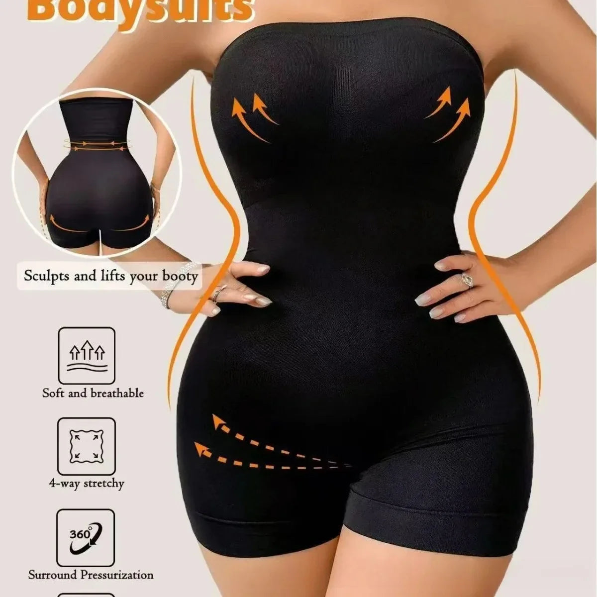 Shapewear Corsets for Women Bodysuit Seamless High-waisted Tummy Control and Hip Lifting Underwear Shapers Slimming Pants