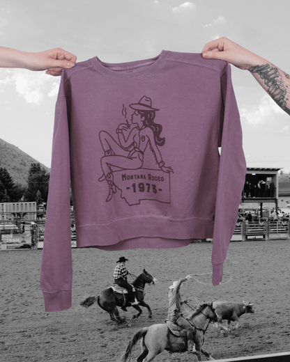 "Montana Rodeo" Crop Pullover