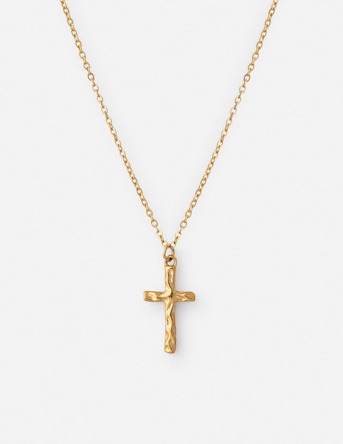 Textured Cross Necklace