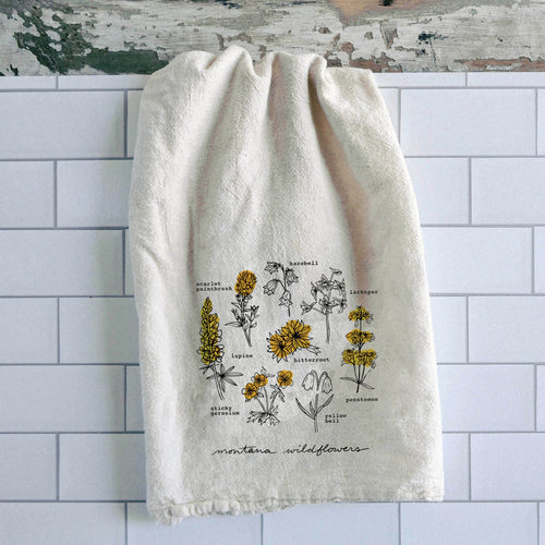 "Yellow Wildflowers" Tea Towel