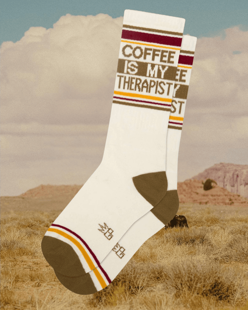 Coffee Is My Therapist Gym Crew Socks