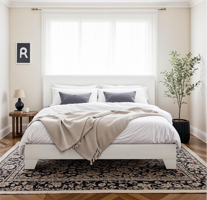 Upholstered Platform Bed with Adjustable Headboard, Modern Design, Noise-Free, No Box Spring Needed, Full/Queen/King