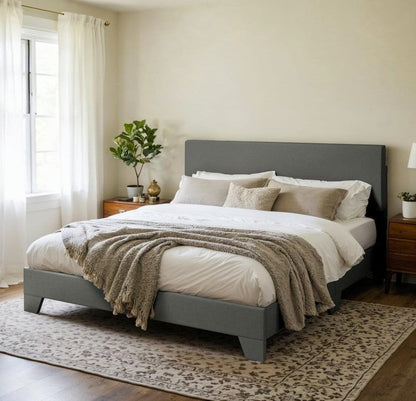 Upholstered Platform Bed with Adjustable Headboard, Modern Design, Noise-Free, No Box Spring Needed, Full/Queen/King