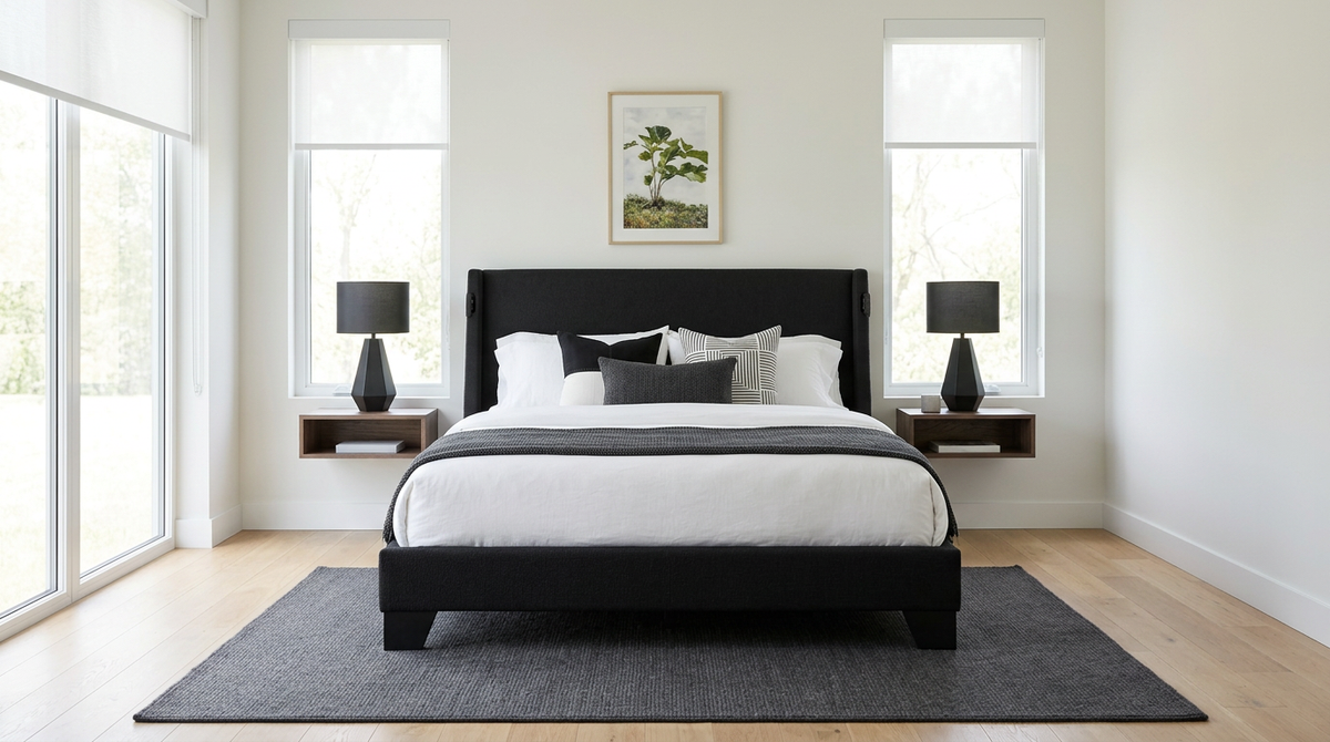 Upholstered Platform Bed with Adjustable Headboard, Modern Design, Noise-Free, No Box Spring Needed, Full/Queen/King