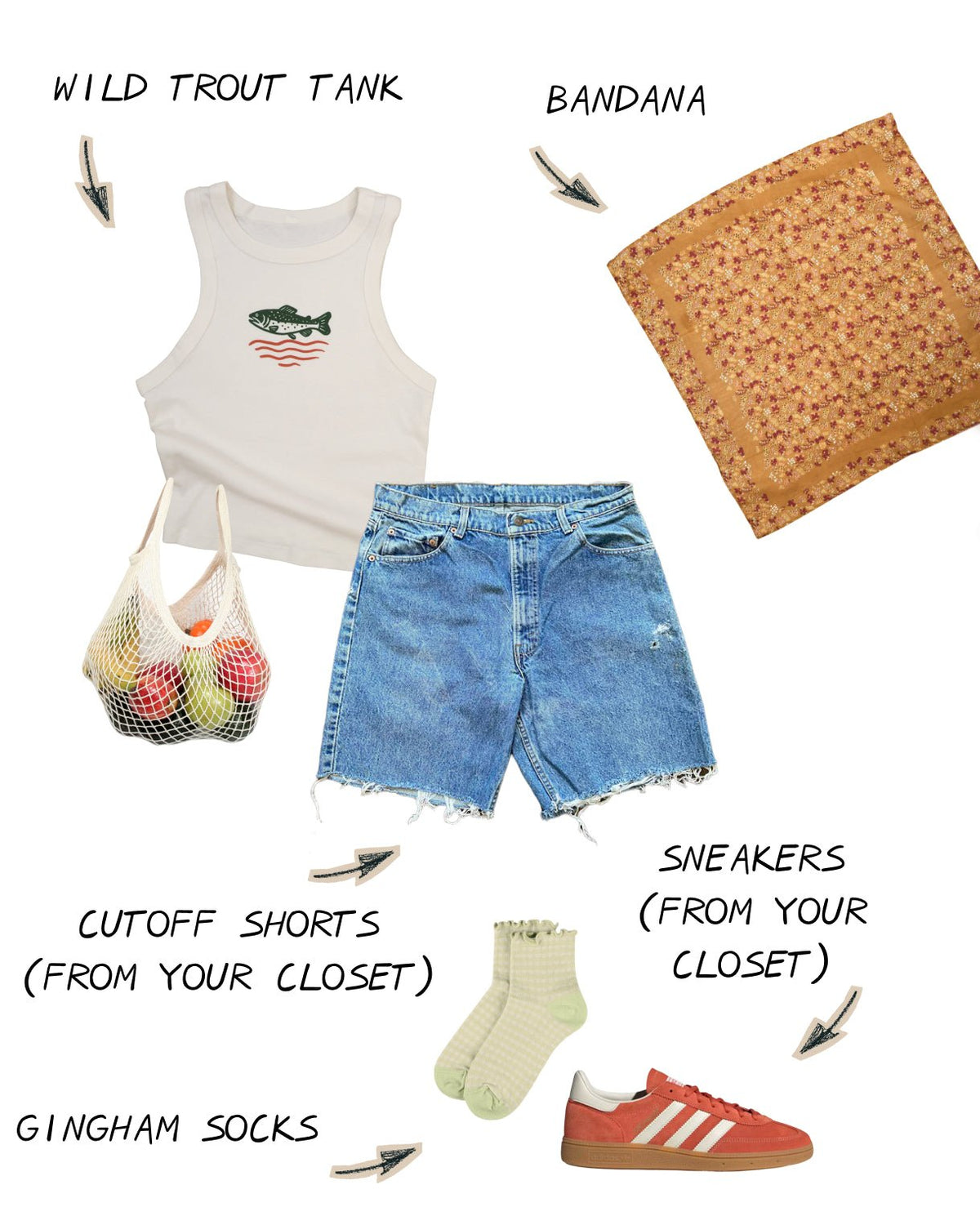 "Wild Trout" Crop Tank