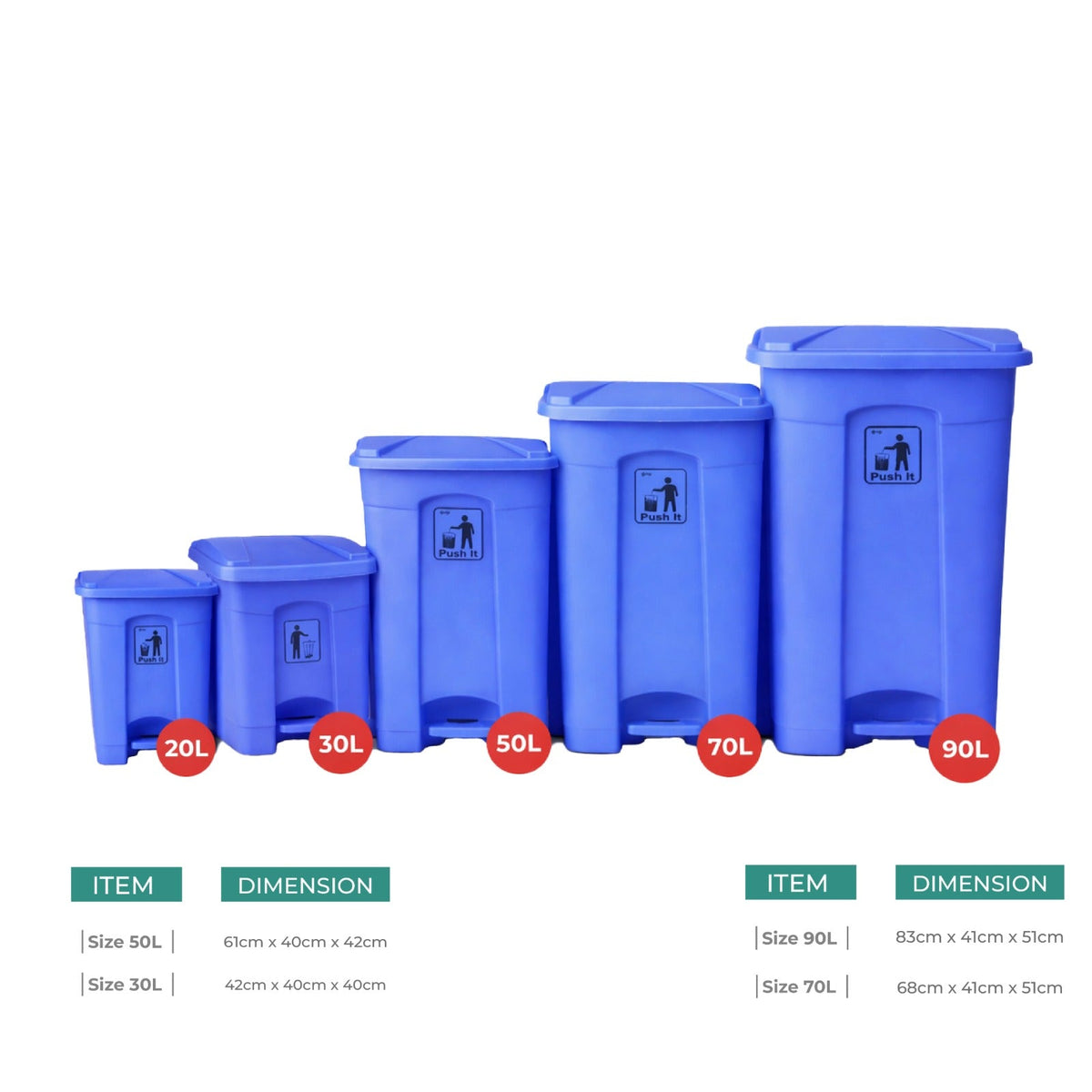 Zidello Plastic Dustbin – Durable Foot-Operated Dustbin for Home, Kitchen & Office (Random colours)