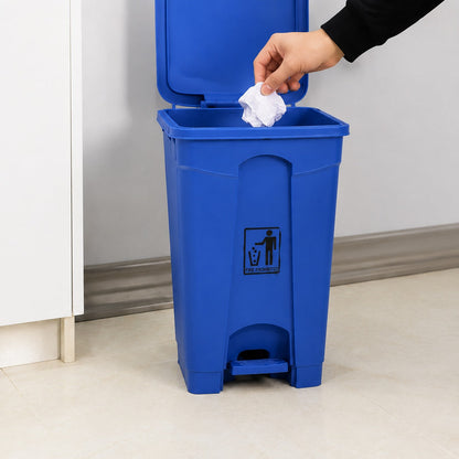 Zidello 15L Plastic Pedal Bin (25 cm × 39cm) – Heavy-Duty Foot-Operated Dustbin for Commercial & Office Use (Random colours)