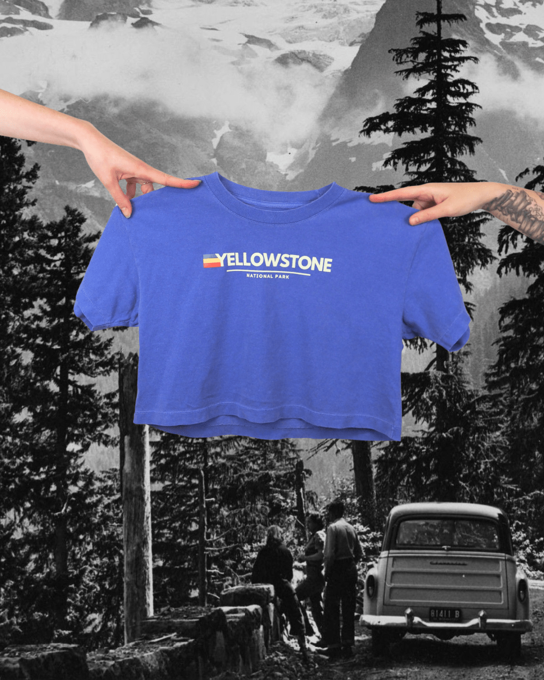 "Yellowstone Memories" Crop Tee